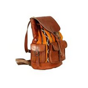 FES Leather  Kilim Backpack