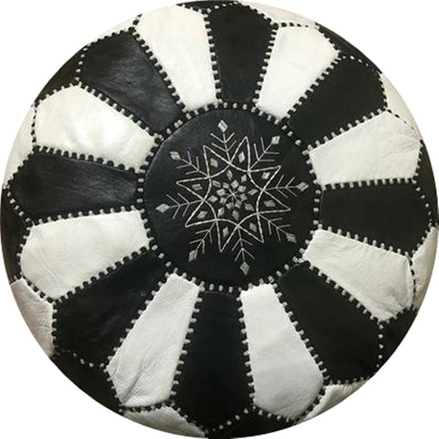 ZEBRA LEATHER POUF