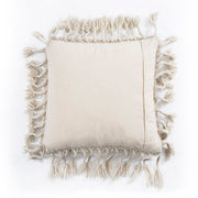 Large Beni Ourain White Cushion Cover - 100% Wool Moroccan Pillow