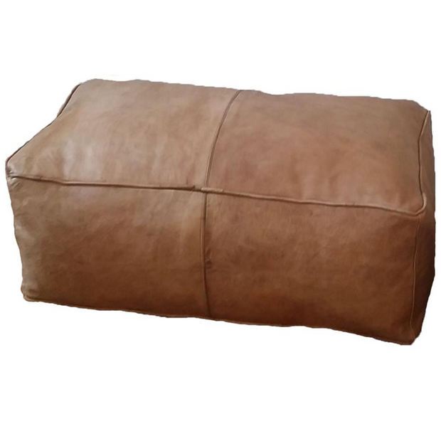 Rectangular Leather Poufs